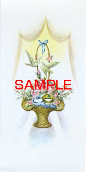 画像1: イタリア製 ご絵 結婚 (12) 鳩と指輪　(LIT39_1)(※5枚セット) (1)