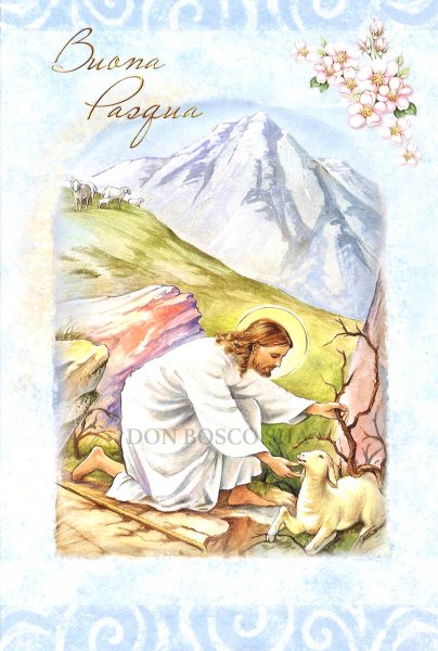 画像1: 二つ折りイースターカード　復活のキリスト　06.0500-2 (1)